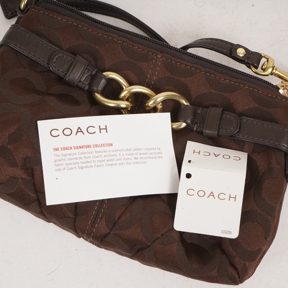 NWT $98 Coach Brooke Op Art Brown/Ebony Wristlet 43105 BBREB - Picture 12 of 12